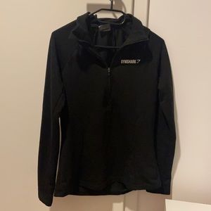 Black half zip Gymshark top